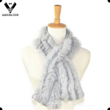 Women High Grade Luxury Knitting Rabbit Fur Scarf